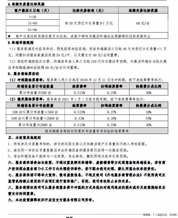 开店宝电签版2020年代理政策，电POS2020年营销方案(图2)