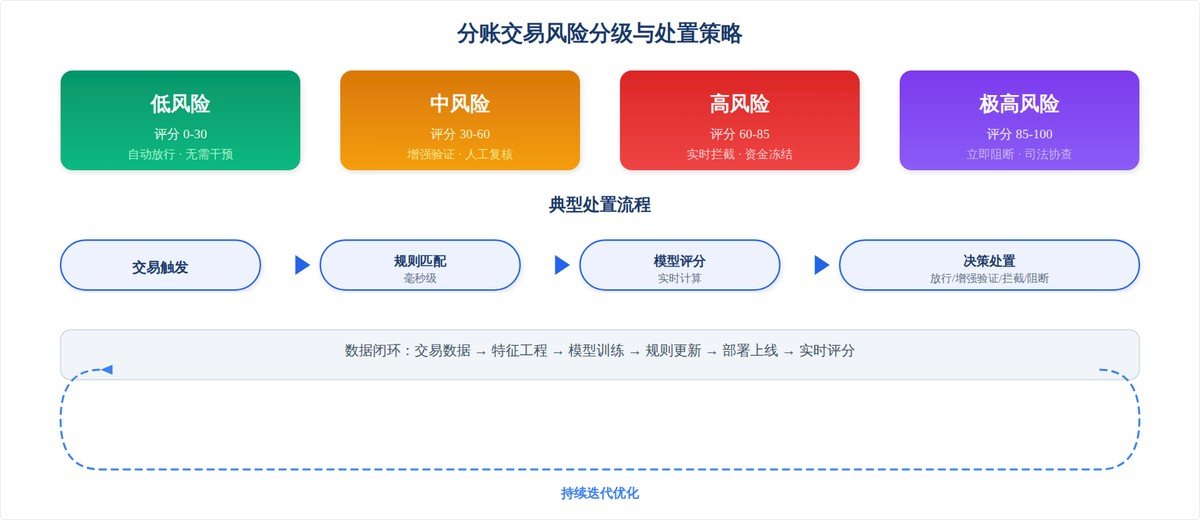 分账交易风险分级体系与实时决策处置流程