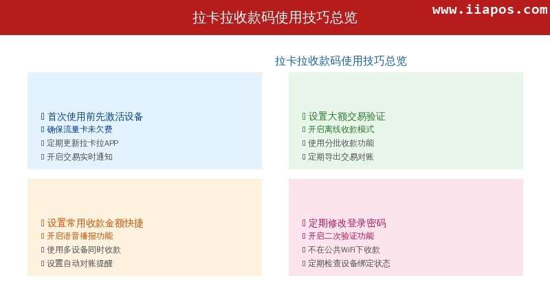 拉卡拉收款码使用技巧总览